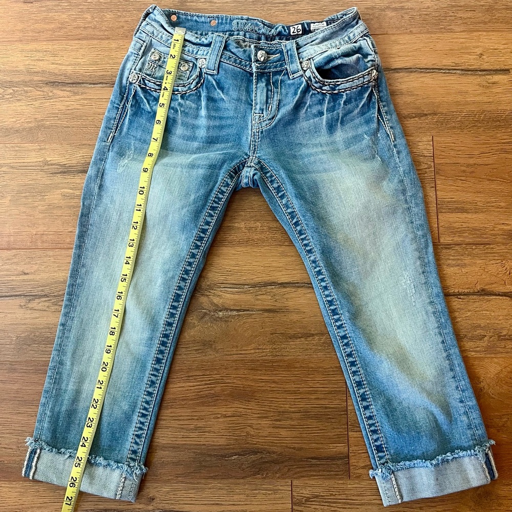 Miss Me Cuffed Cropped Jeans